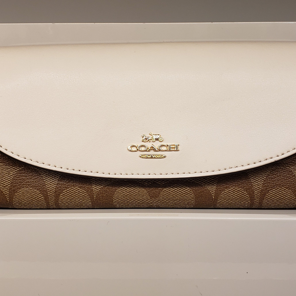 Coach Signature PVC Slim Envelope Wallet